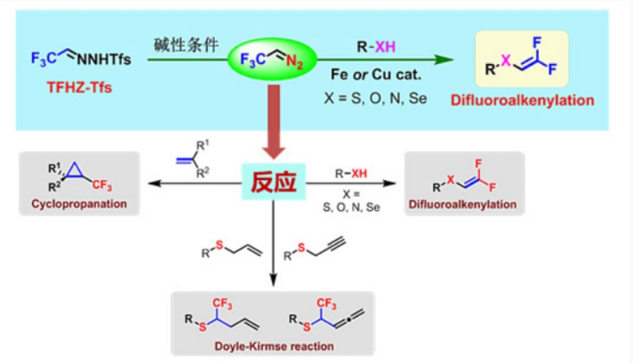 Transforming Trifluoromethyldiazomethane (CF₃CHN₂) with TFHZ-Tfs: Safe, Stable, and Easy to Use