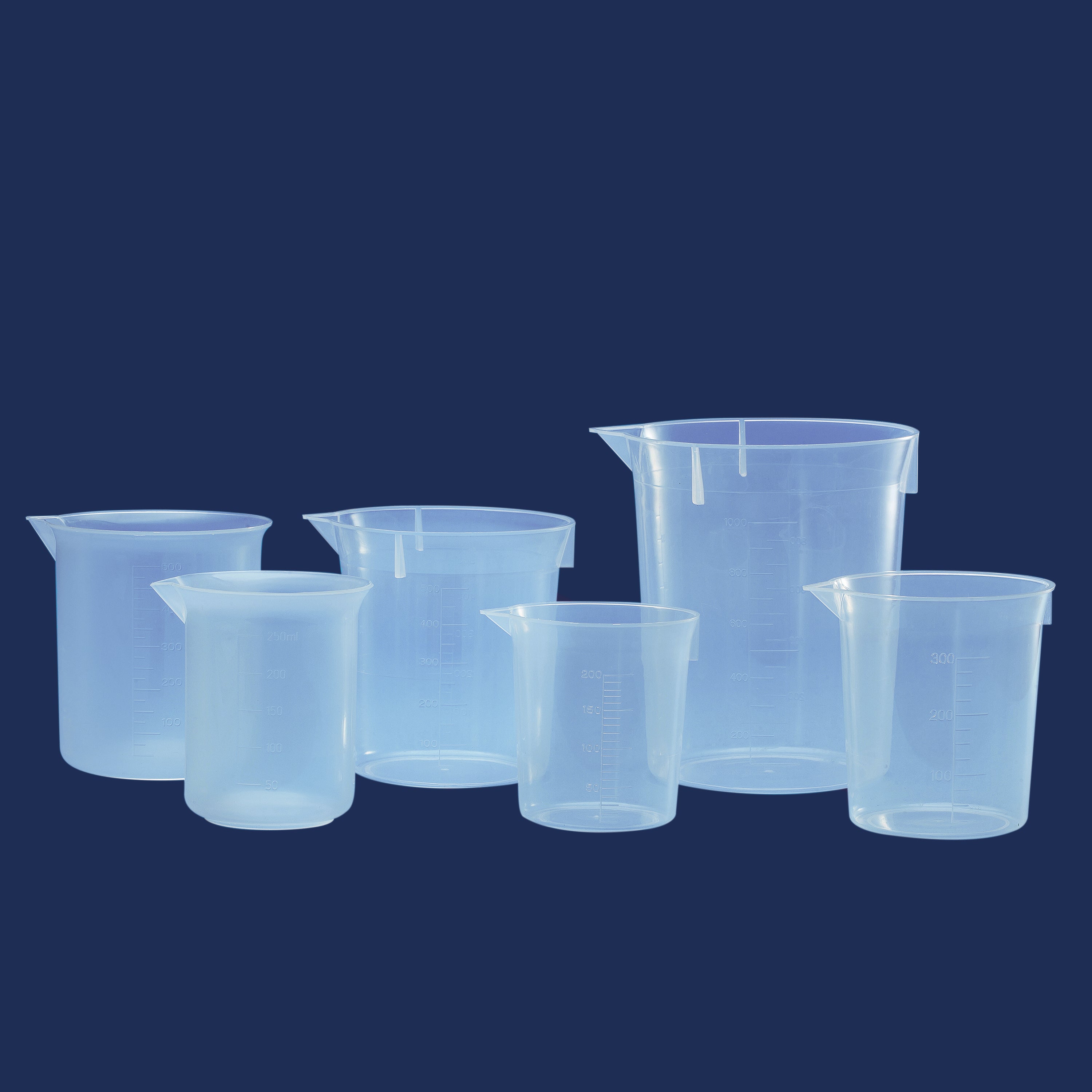 Laboratory plastic beakers can withstand temperatures up to how high