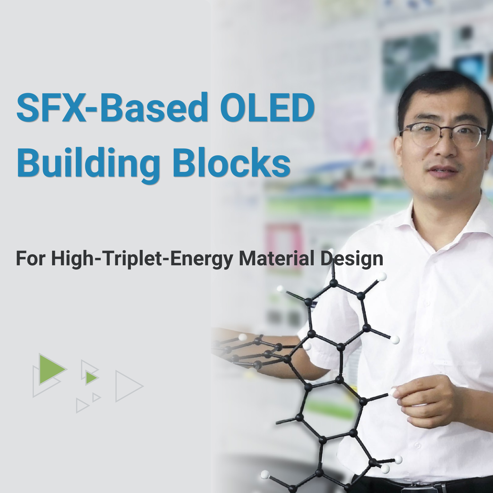 SFX-Based OLED Building Blocks for High-Triplet-Energy Material Design