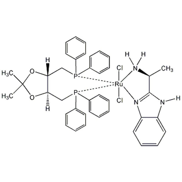 Dichloro[(4S,5S)-(+)-4,5-bis(diphenylphosphinomethyl)-2,2-dimethyl-1,3-dioxolane][(S)-(-)-2-(α;-methylmethanamine)-1H-benzimidazole]ruthenium(II), min. 98%|44-0955|1280730-21-3
