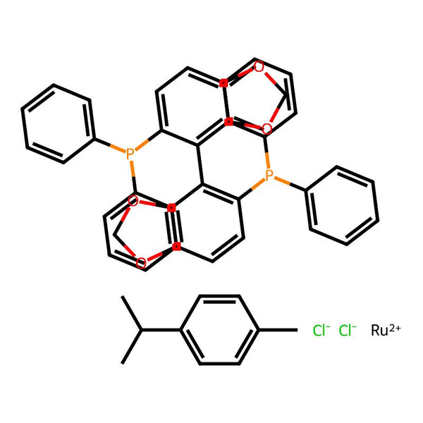 Chloro[(S)-(-)-5,5'-bis(diphenylphosphino)-4,4'-bi-1,3-benzodioxole](p-cymene)ruthenium(II) chloride|CS-0032068|944451-29-0