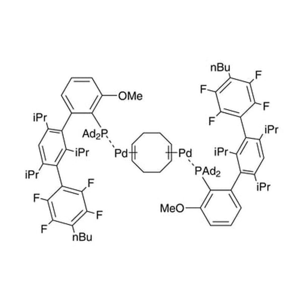 Bis{[2-(Diadamantylphosphino)-3-methoxy-2’,4’,6’-tri-i-propyl-3’-(2,3,5,6-tetrafluoro-4-butylphenyl)-1,1’-biphenyl]palladium(0)}1,5-cyclooctadiene, [AlPhos Palladium complex]|46-0241|1805783-51-0