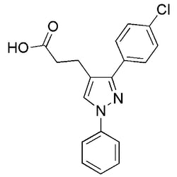 3-(4-Chlorophenyl)-1-phenylpyrazole-4-propionic acid|25783|108446-79-3