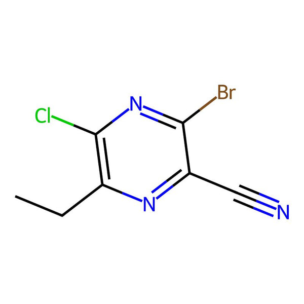 3-Bromo-5-chloro-6-ethylpyrazine-2-carbonitrile|CS-M3619|2043020-03-5