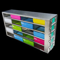 side access drawer freezer racks, 560*140*300mm, for side access, stainless steel, 5 drawers,4*5, fits for 2’’ standard 20 boxes,1 piece/case|99-5220