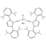 Bis{1,3-bis[2,6-bis(1-methylethyl)phenyl]-1,3-dihydro-2H-imidazol-2-ylidene}-mu-hydroxydigold(I) tetrafluoroborate, 99%|79-0125|1262545-45-8