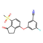 3-Fluoro-5-((7-(methylsulfonyl)-1-oxo-2,3-dihydro-1H-inden-4-yl)oxy)benzonitrile|CS-0015239|1672665-55-2