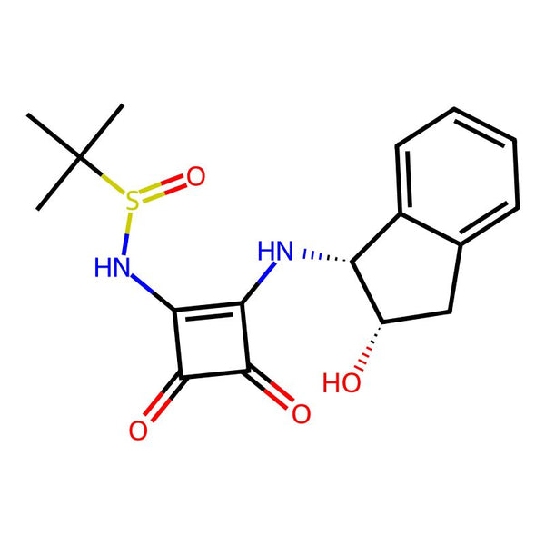 (R)-N-(2-(((1R,2S)-2-Hydroxy-2,3-dihydro-1H-inden-1-yl)amino)-3,4-dioxocyclobut-1-en-1-yl)-2-methylpropane-2-sulfinamide|CS-0198279|2092457-61-7