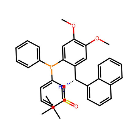 [S(R)]-N-[(S)-[2-(Diphenylphosphino)-4,5-dimethoxyphenyl]-1-naphthalenylmethyl]-2-methyl-2-propanesulfinamide, 95%|9223333|2417456-74-5