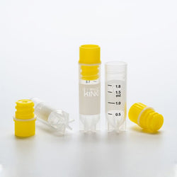 cryoking 2.0 ml vial, yellow cap,internal , no barcode, rnase & dnase free, foreign dna free, autoclavable;non-pyogenic, sterile,working temperature: -196--+121degree,pp, with o-ring, 25 pieces/bag, 2|88-3214