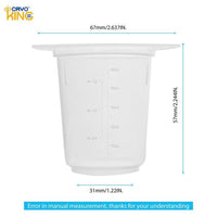 biologix 50ml clear polypropylene (disposable/reusable) tri-cornered beakers with three pour spouts and molded graduations. beakers are autoclavable. 25 beakers/pack, 4 packs/case|93-0050