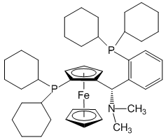 (S)-(-)-[(S)-2-Dicyclohexylphosphinoferrocenyl](N,N-dimethylamino)(2-dicyclohexylphosphinophenyl)methane, min. 97%