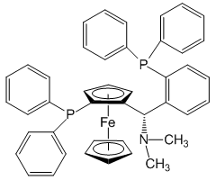 (S)-(-)-[(S)-2-Diphenylphosphinoferrocenyl](N,N-dimethylamino)(2-diphenylphosphinophenyl)methane, min. 97% TANIAPHOS