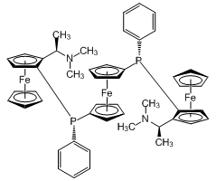 1,1'-Bis{1-[(S)-ferrocenyl-2-(R)-ethyl-1-(dimethylamino)phenyl]-(S)-phosphino}ferrocene, min. 97% Trifer