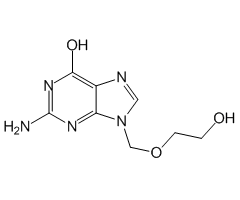 Acyclovir, 99%, inactivate the thymidine kinase of the herpesvirus|134052|59277-89-3