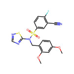 3-Cyano-N-(2,4-dimethoxybenzyl)-4-fluoro-N-(1,2,4-thiadiazol-5-yl)benzenesulfonamide|CS-0197763|1235406-41-3