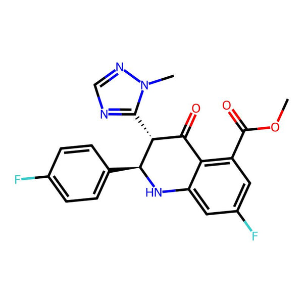 (2R,3R)-methyl 7-fluoro-2-(4-fluorophenyl)-3-(1-methyl-1H-1,2,4-triazol-5-yl)-4-oxo-1,2,3,4-tetrahydroquinoline-5-carboxylate|CS-M2043|1425767-92-5