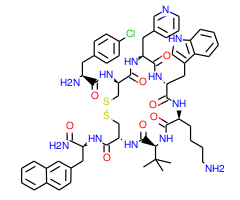 H-p-Chloro-Phe-D-Cys-β-(3-pyridyl)-Ala-D-Trp-Lys-tBu-Gly-Cys-2-Nal-NH2 (Disulfide bond)|CPTD787015|209006-18-8