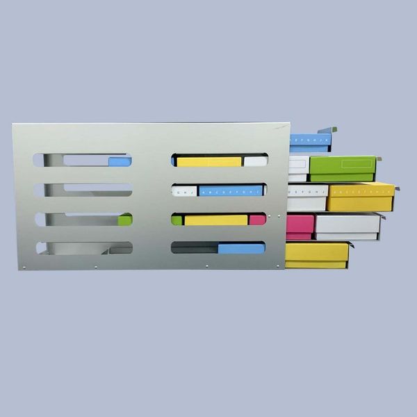 sliding side drawer freezer racks, for side access, aluminum, 5 drawers, dimension: 560*140*300mm, fits for 2’’ standard 20 boxes,1 piece/case|96-5220