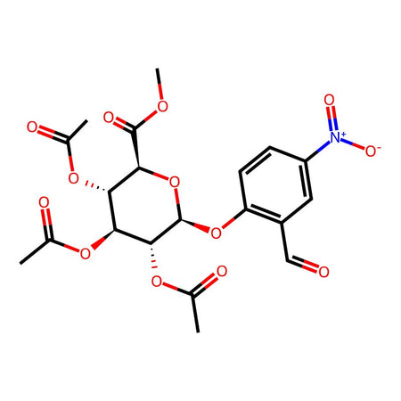 Methyl 1-O-(2-formyl-4-nitrophenyl)-2,3,4-tri-O-acetyl-β-D-glucopyranuronate, 97%|9107443|148579-83-3