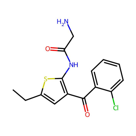 2-Amino-N-(3-(2-chlorobenzoyl)-5-ethylthiophen-2-yl)acetamide, 98%|1561329|50509-09-6