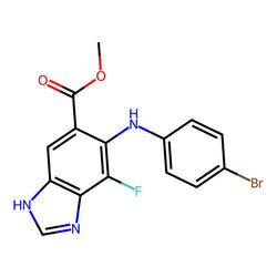 Methyl 5-((4-bromophenyl)amino)-4-fluoro-1H-benzo[d]imidazole-6-carboxylate|CS-0602949|606143-93-5