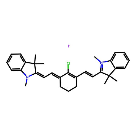 2-[2-[2-Chloro-3-[(1,3-dihydro-1,3,3-trimethyl-2 H-indol-2-ylidene) ethylidene]-1-cyclohexen-1-yl]ethenyl]-1,3,3-trimethylindolium iodide iodide, 98%|229224|56289-67-9