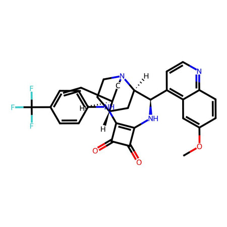 3-[[(9R)-6'-Methoxycinchonan-9-yl]amino]-4-[[4-(trifluoromethyl)phenyl]amino]-3-cyclobutene-1,2-dione, 97%, ee: 98%|9173675|1256245-80-3