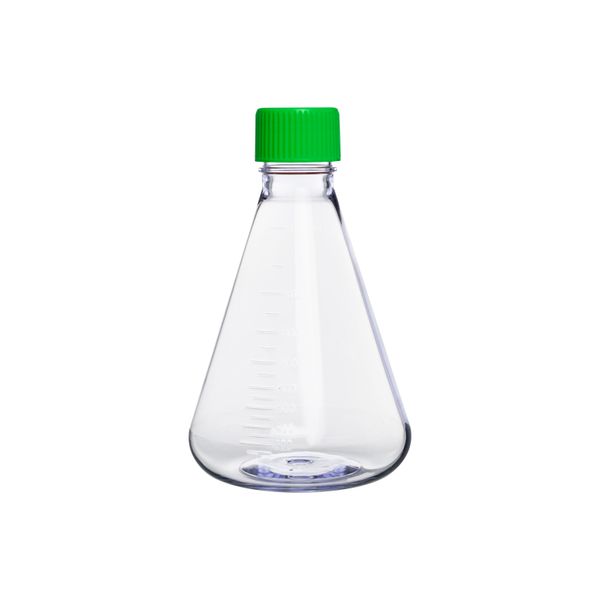 1L PC Erlenmeyer Culture Flasks with vent cap, Individual package， 12 Pcs/Case|07-0110
