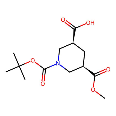 (3S,5R)-1-(tert-Butoxycarbonyl)-5-(methoxycarbonyl)piperidine-3-carboxylic acid, 97%|9422014|534572-28-6