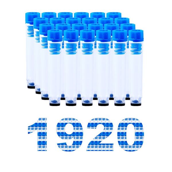 cryoking 750ul sbs format screw top minitubes with blue caps. the 2d barcoded vials are internally threaded, gamma ratiation sterilized and suitable for liquid nitrogen storage. 96 tubes/bag, 5 bags/p|88-4083