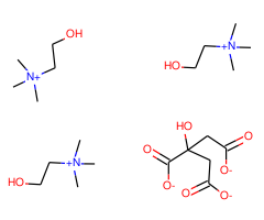 Tricholine citrate, 65% solution in H2O|207645|546-63-4