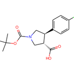trans-1-Boc-4-(4-chlorophenyl)-pyrrolidine-3-carboxylic acid|CS-0053806|851485-00-2