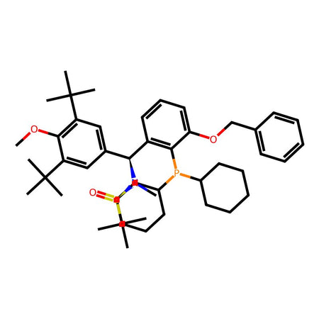 [S(R)]-N-[(S)-[3,5-Di-tert-butyl-4-methoxyphenyl][(3-benzyloxy-2-(dicyclohexylphosphino)phenyl)methyl]-N,2-dimethyl-2-propanesulfinamide, 95%|9223233|2565792-24-5