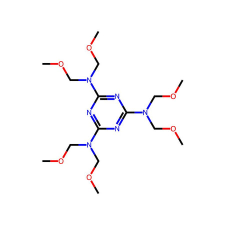 2,4,6-Tris[bis(methoxymethyl)amino]-1,3,5-triazine, 97%|525102|3089-11-0