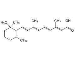 Retinoic acid, 98.5%, a natural agonist of RAR nuclear receptors, with IC50 of 14 nM for RARα/β/γ, Kd of 17 nM for PPARβ/δ|961027|302-79-4
