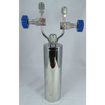 Stainless steel bubbler, 1000ml, vertical, electropolished with fill-port, high temp valves (315°C)|96-4996