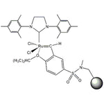1,3-Bis(2,4,6-trimethylphenyl)-4,5-dihydroimidazol-2-ylidene[2-(i-propoxy)-5-(N,N-dimethyl aminosulfonyl)phenyl]methyleneruthenium(II) dichloride (resin supported)  Zhan Catalyst II|44-0083