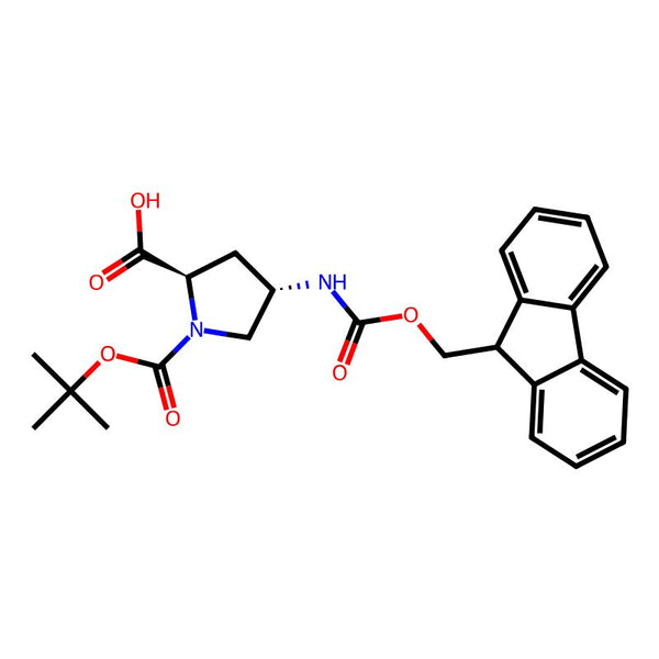 (2r,4s)-1-[(tert-butoxy)carbonyl]-4-({[(9h-fluoren-9-yl)methoxy]carbonyl}amino)pyrrolidine-2-carboxylic acid|CS-0214740|1018332-23-4