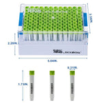 cryoking sbs combo, 1.4ml vials + rack；vial caps: lime green. dimensions(mm): 128x85x56. sterile. 1 sets/bag ,10 bags/pack , 2 packs/case|89-5142