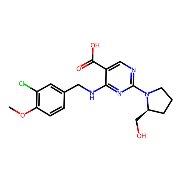 (S)-4-((3-Chloro-4-methoxybenzyl)amino)-2-(2-(hydroxymethyl)pyrrolidin-1-yl)pyrimidine-5-carboxylic acid|CS-0150580|330785-84-7