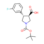 trans-1-(tert-Butoxycarbonyl)-4-(3-fluorophenyl)pyrrolidine-3-carboxylic acid|CS-0053783|301226-53-9