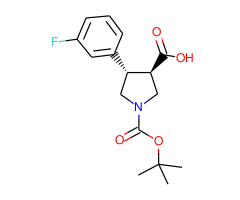 trans-1-(tert-Butoxycarbonyl)-4-(3-fluorophenyl)pyrrolidine-3-carboxylic acid|CS-0053783|301226-53-9