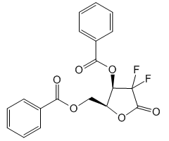 3,5-Di-O-benzoyl-2-deoxy-2,2-difluoro-D-ribonic acid-1,4-lactone, 95%|350903|122111-01-7