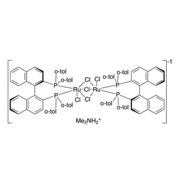Dimethylammonium dichlorotri(mu-chloro)bis[(R)-(+)-2,2'-bis(di-p-tolylphosphino)-1,1'-binaphthyl]diruthenate(II) [NH2Me2][{RuCl((R)-tolbinap)}2(mu-Cl)3]|44-0512|749935-02-2