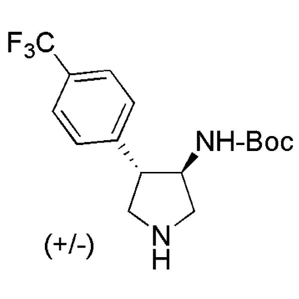 Trans (+/-) tert-butyl 4-(4-(trifluoromethyl)phenyl)pyrrolidin-3-ylcarbamate|23898|1212404-61-9