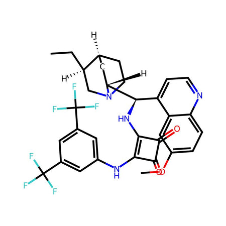 3-[[3,5-Bis(trifluoromethyl)phenyl]amino]-4-[[(9R)-10,11-dihydro-6'-methoxycinchonan-9-yl]amino]-3-cyclobutene-1,2-dione, 97%, ee: 98%|2698481|1407166-63-5