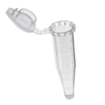 biologix 1.5ml clear polypropylene non-sterile (rnase & dnase free) conical bottom microcentrifuge tubes with safe lock cap . tubes have frosted writing area and marked graduations. 500 tubes/pack, 10|80-0015