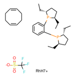 (-)-1,2-Bis((2R,5R)-2,5-diethylphospholano)benzene(1,5-cyclooctadiene)rhodium(I) trifluoromethanesulfonate, 98+% (R,R)-Et-DUPHOS-Rh