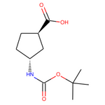 (1R,3R)-3-((tert-Butoxycarbonyl)amino)cyclopentanecarboxylic acid|CS-W021060|489446-85-7